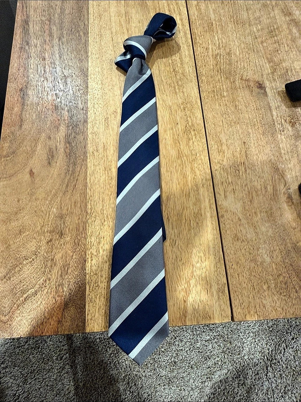 Like new Sprezza Silk Striped Tie in Blue & Gray